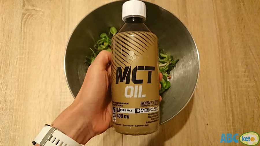 Keto egg salad ingredients, MCT oil