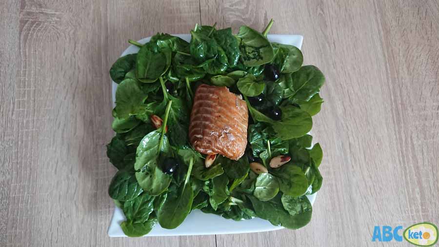 Keto salmon salad