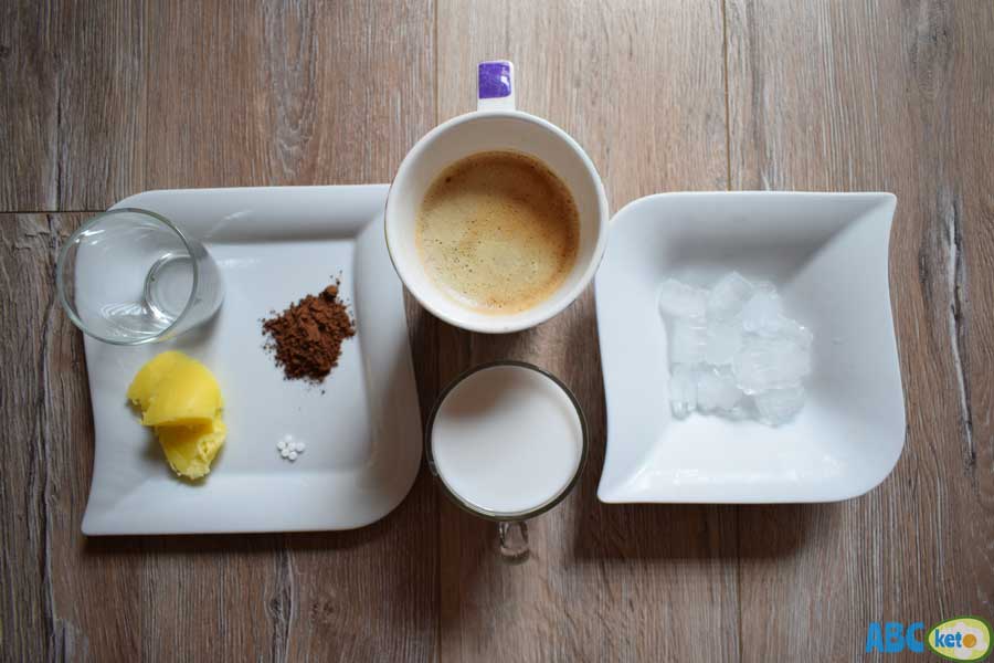 Iced keto coffee recipe ingredients
