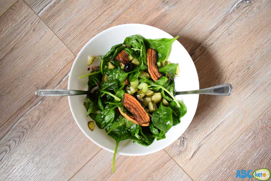 Keto spinach salad recipe